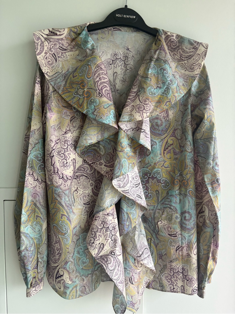 Etro Paisley Blouse  in Mint, Yellow, Lavender